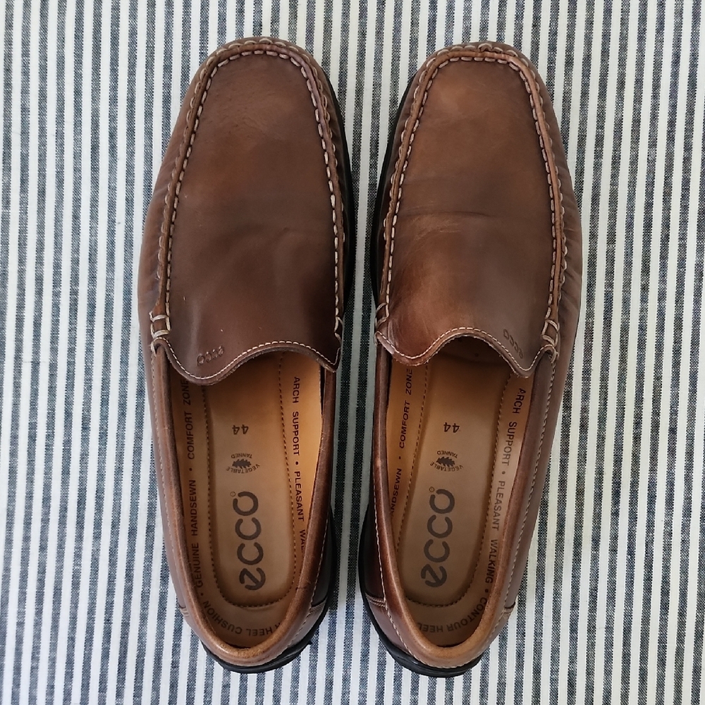 ECCO Men's Brown Leather Loafers